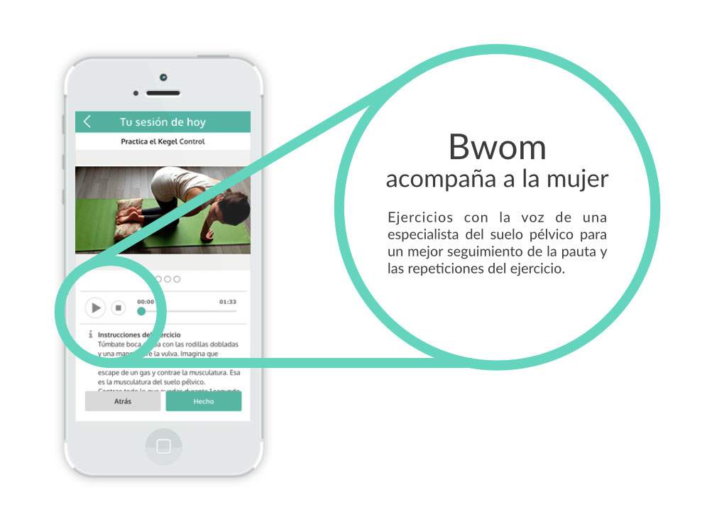 Bwom, la app del suelo pélvico para la mujer
