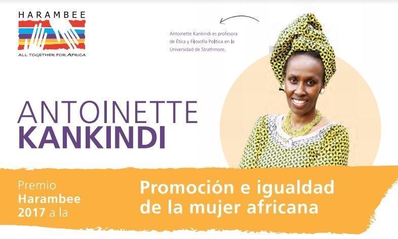 La filosofa Antoinette Kankindi, Premio Harambee 2017 a la Promocion e Igualdad de la Mujer Africana